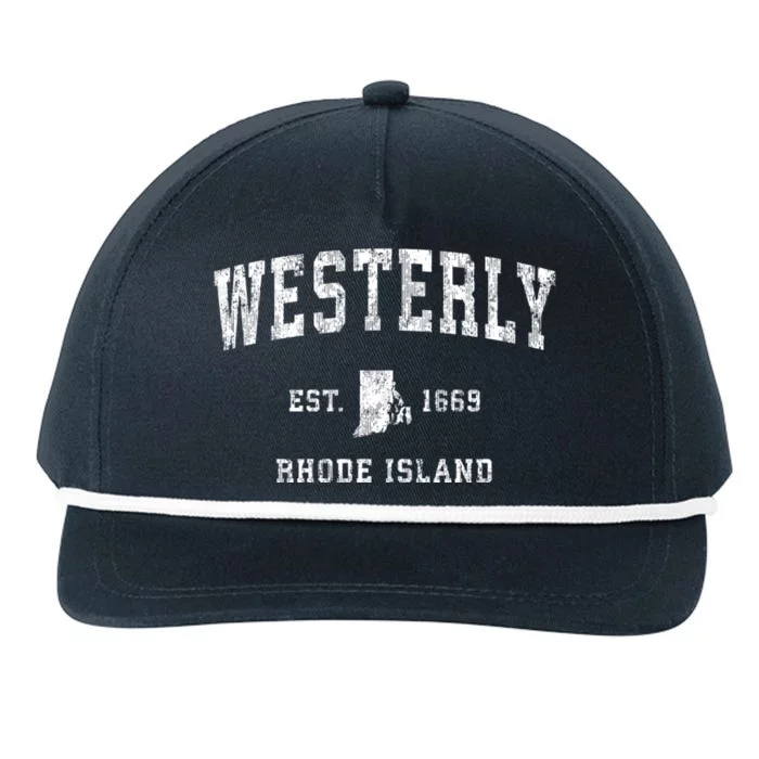 Westerly Rhode Island Ri Vintage Sports Snapback Five-Panel Rope Hat