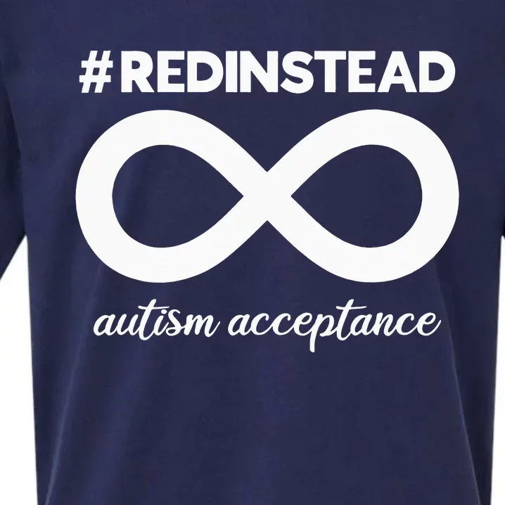 Wear Red Instead - Acceptance Of Autism - Autistic Sueded Cloud Jersey T-Shirt