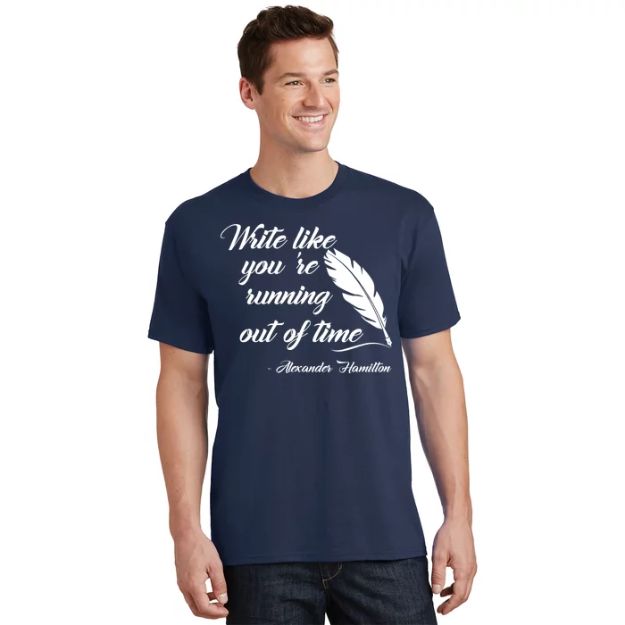 https://images3.teeshirtpalace.com/images/productImages/write-like-youre-running-out-of-time---alexander-hamilton-quote--navy-at-front.webp?width=700