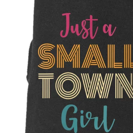 Womens Retro Just A Small Town Girl Village Little City Girl Doggie 3-End Fleece Hoodie