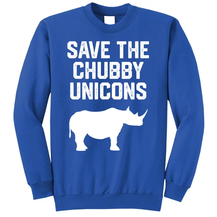 Wo Rhinoceros Lover Gift Save The Chubby Unicorns Gift Sweatshirt