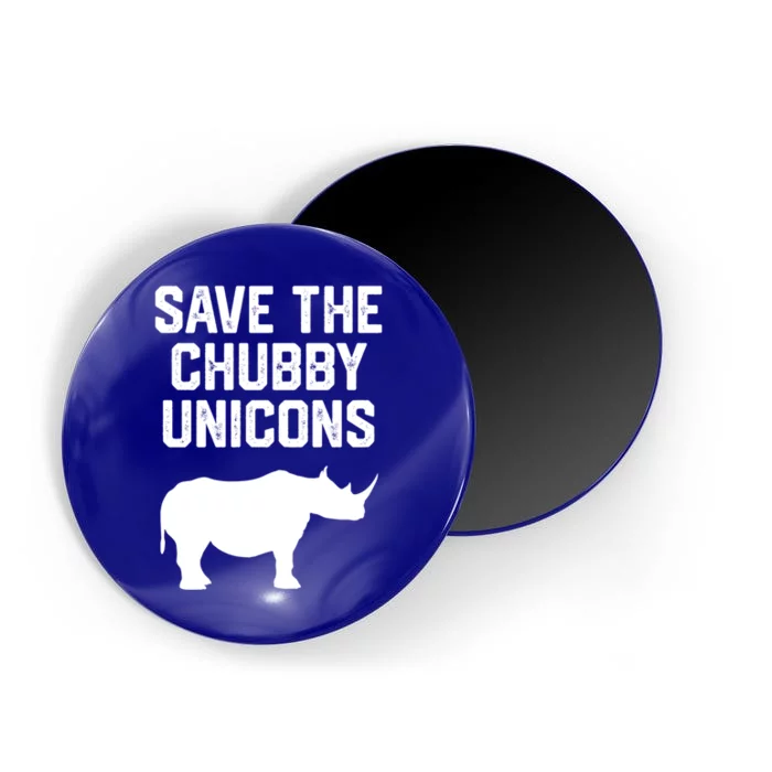 Wo Rhinoceros Lover Gift Save The Chubby Unicorns Gift Magnet