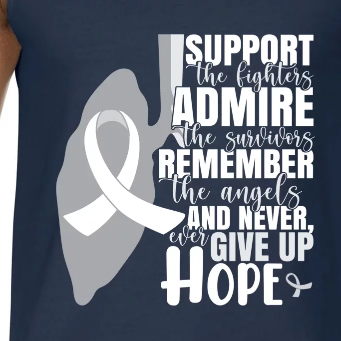 White Ribbon Lung Cancer Warrior Gift Comfort Colors® Tank Top