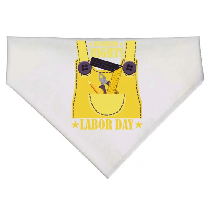 Workers Rights Labors Day Happy Labors Day Labors Day Gift USA-Made Doggie Bandana