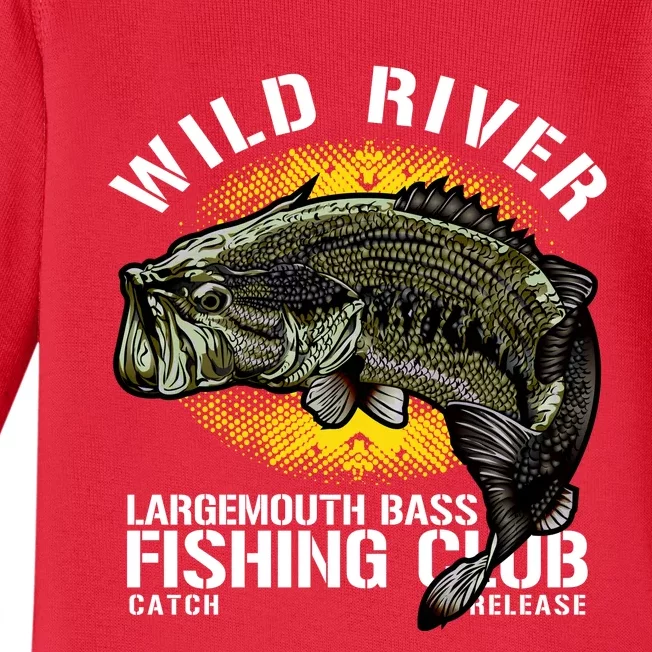 Wild River Largemouth Bass Fishing Club Baby Long Sleeve Bodysuit