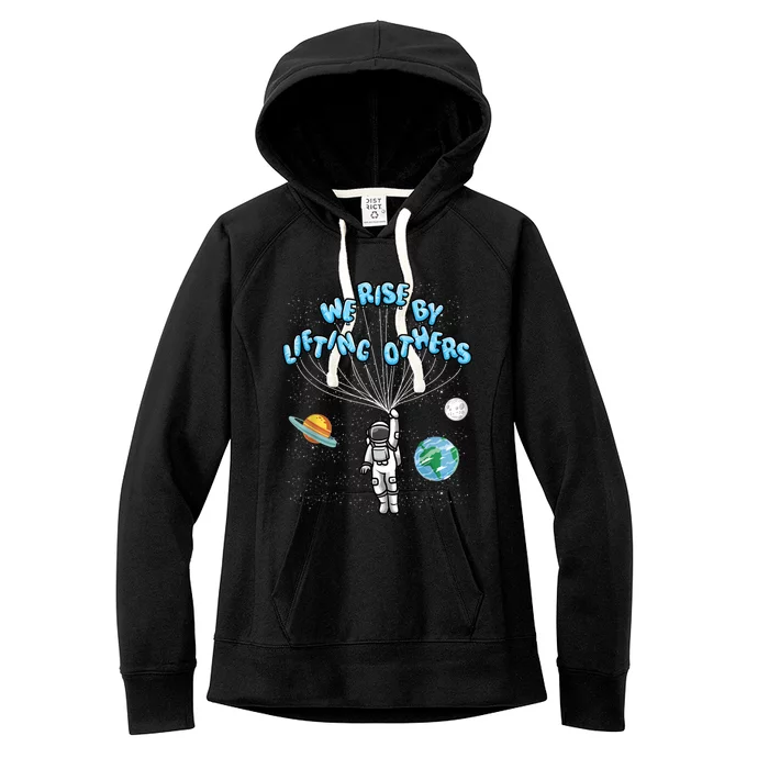 We Rise Motivational Quote Women's Fleece Hoodie