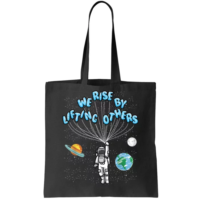 We Rise Motivational Quote Tote Bag