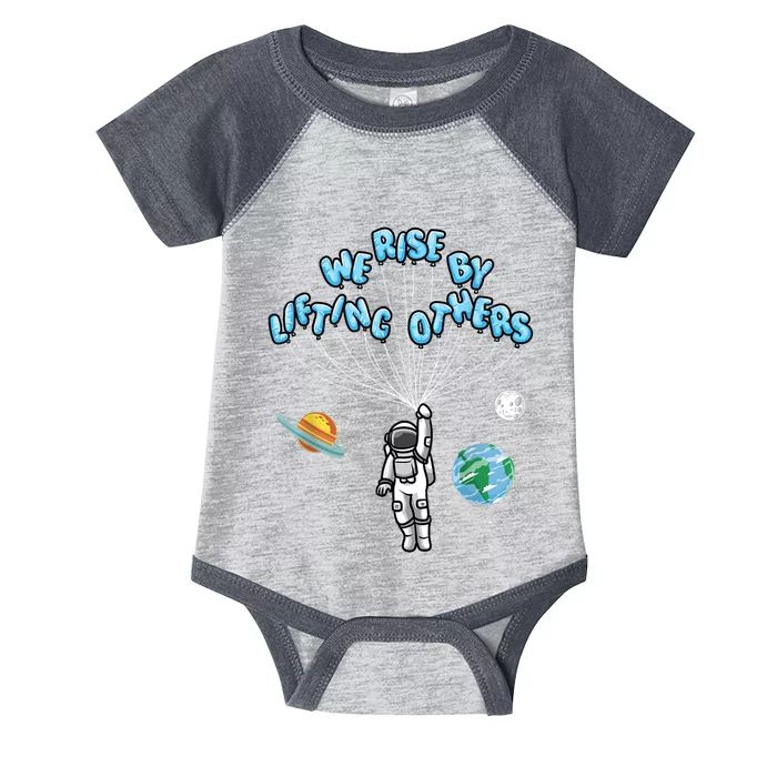 We Rise Motivational Quote Infant Baby Jersey Bodysuit