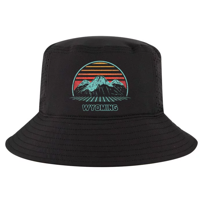 Wyoming Retro Mountain Hiking 80s Style Cool Comfort Performance Bucket Hat