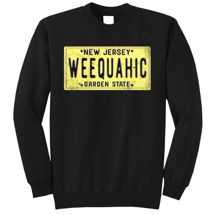 Weequahic Retro Newark Nj City New Jersey License Plate Sweatshirt