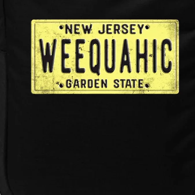 Weequahic Retro Newark Nj City New Jersey License Plate Impact Tech Backpack