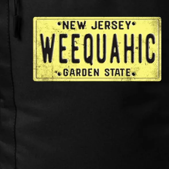 Weequahic Retro Newark Nj City New Jersey License Plate Daily Commute Backpack