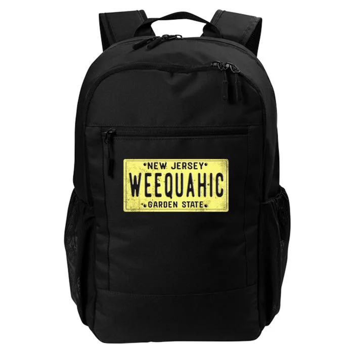 Weequahic Retro Newark Nj City New Jersey License Plate Daily Commute Backpack