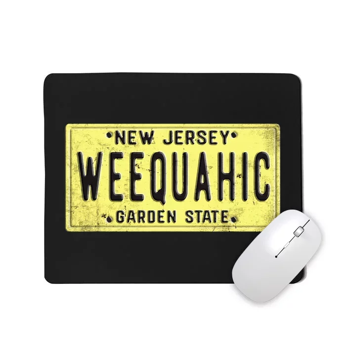 Weequahic Retro Newark Nj City New Jersey License Plate Mousepad