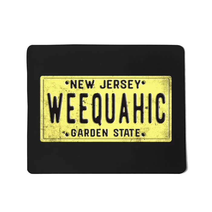 Weequahic Retro Newark Nj City New Jersey License Plate Mousepad