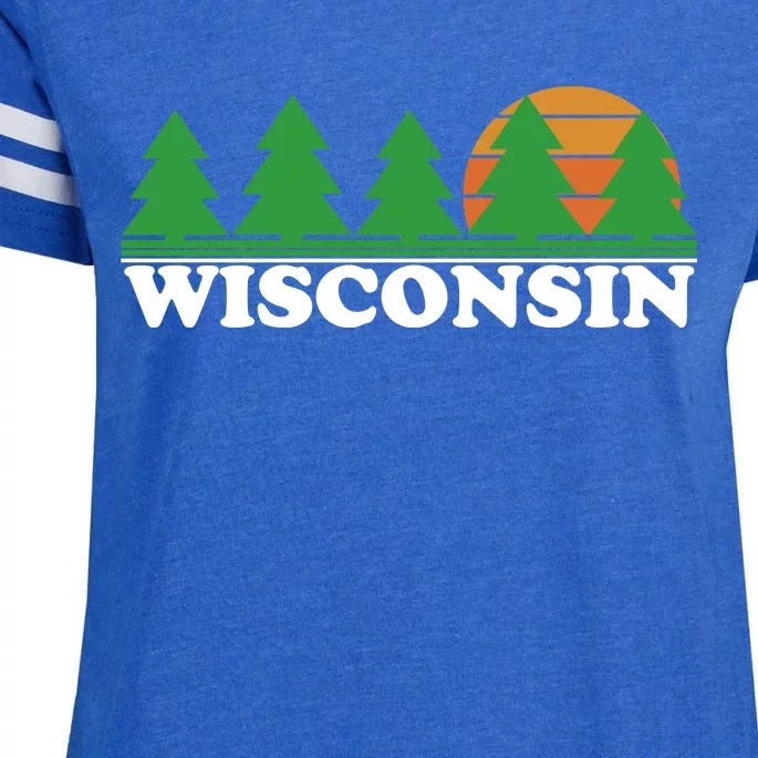 Wisconsin Retro Nature Enza Ladies Jersey Football T-Shirt