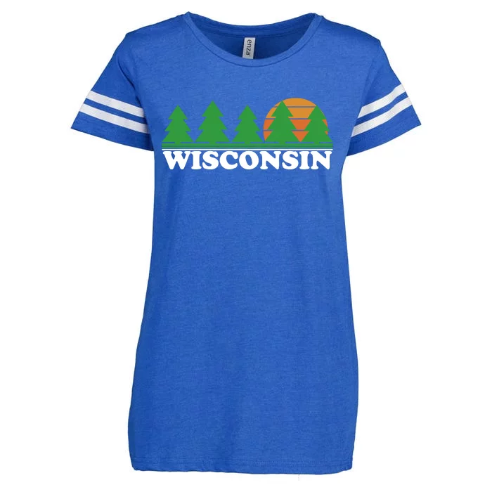 Wisconsin Retro Nature Enza Ladies Jersey Football T-Shirt