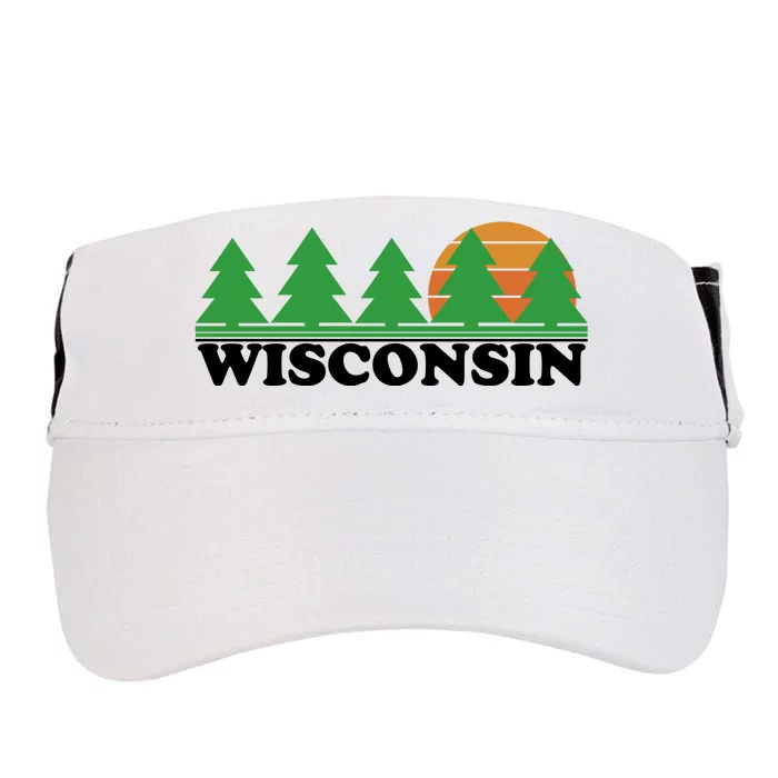 Wisconsin Retro Nature Adult Drive Performance Visor