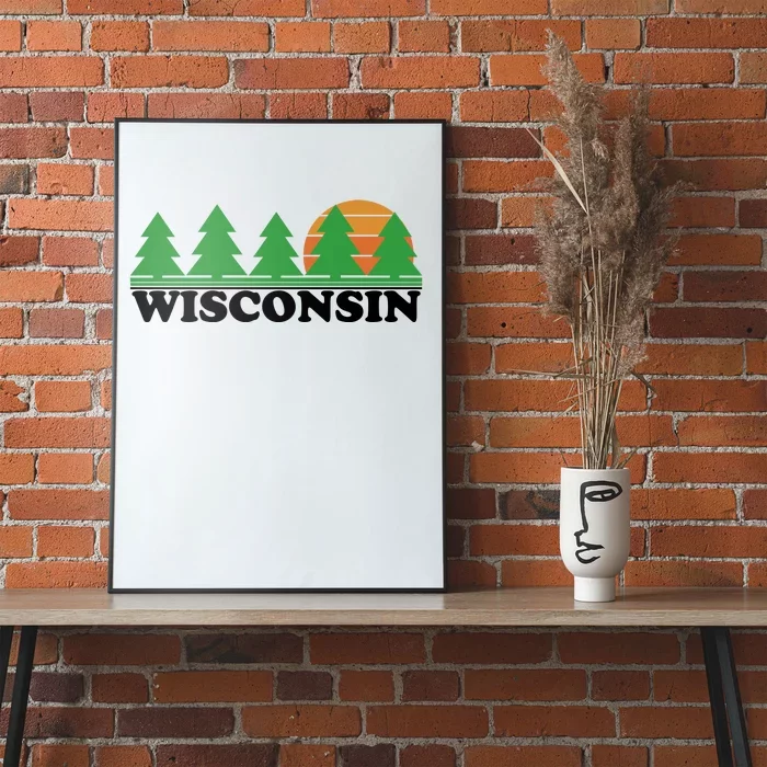 Wisconsin Retro Nature Poster