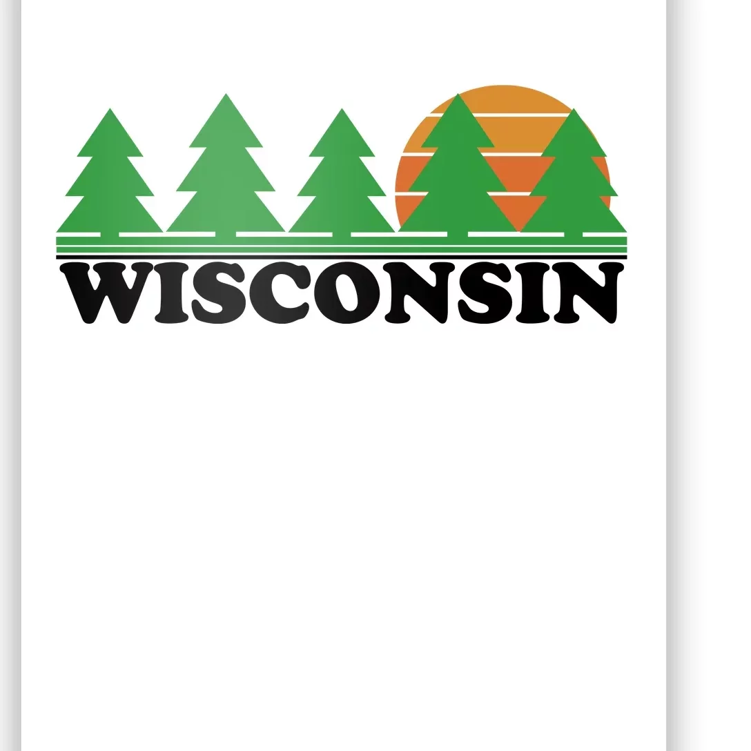 Wisconsin Retro Nature Poster