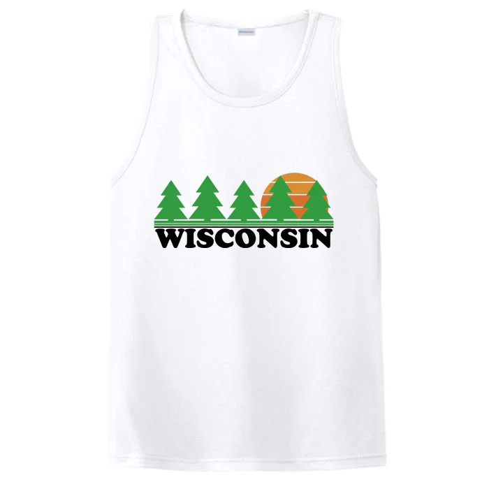 Wisconsin Retro Nature Performance Tank