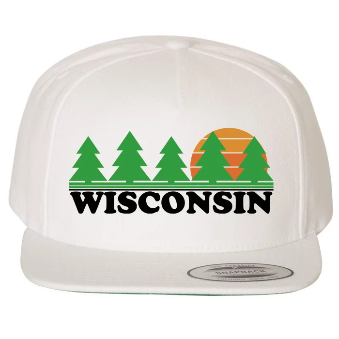 Wisconsin Retro Nature Wool Snapback Cap