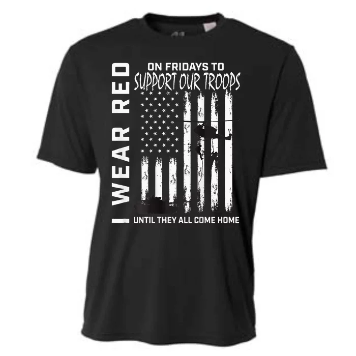 Wear Red On Fridays Military Veteran Support Our Troops Flag Cooling Performance Crew T-Shirt