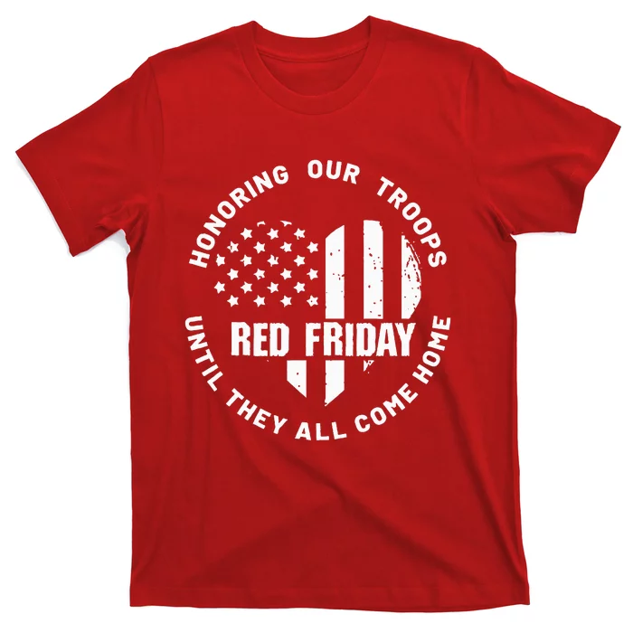 Wear Red on Friday US Military Pride and Support T-Shirt