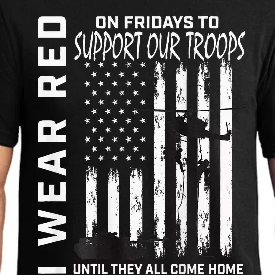 Wear Red On Fridays Military Veteran Support Our Troops Flag Pajama Set