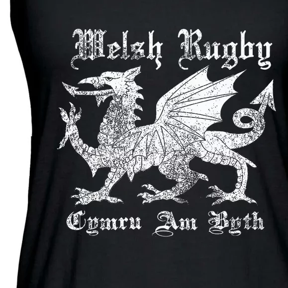 Welsh Rugby Or Gift Wales Rugby Football Top Ladies Essential Flowy Tank