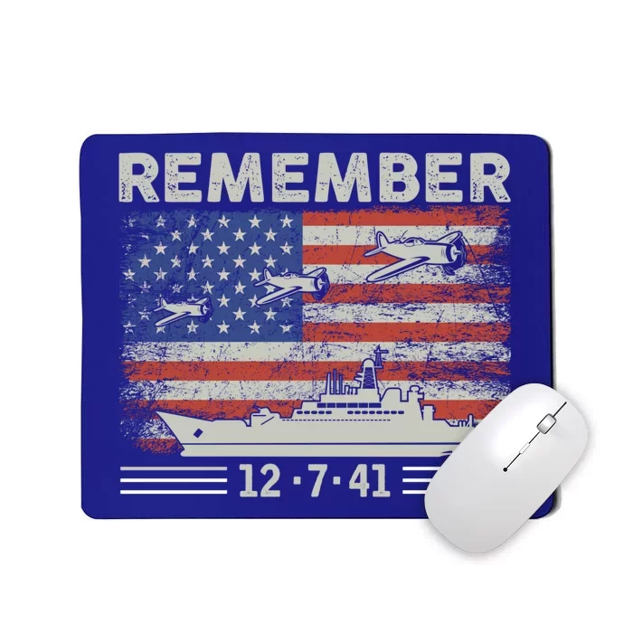 Wwii Remember Pearl Harbor Memorial Day December 7th 1941 Gift Mousepad