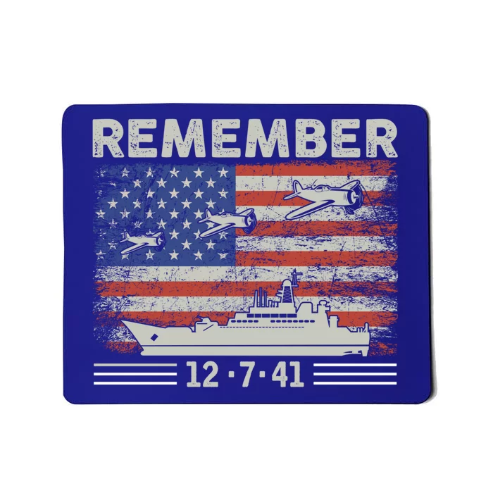 Wwii Remember Pearl Harbor Memorial Day December 7th 1941 Gift Mousepad