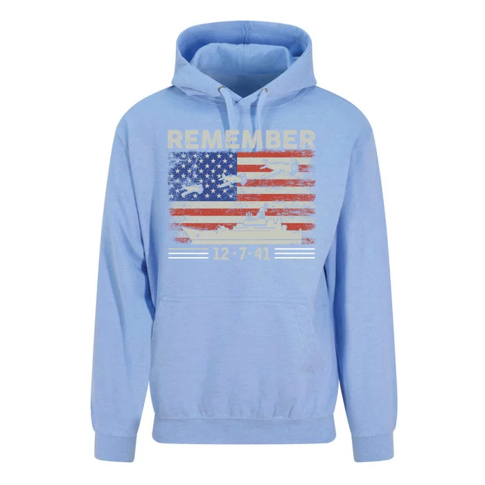 Wwii Remember Pearl Harbor Memorial Day December 7th 1941 Gift Unisex Surf Hoodie