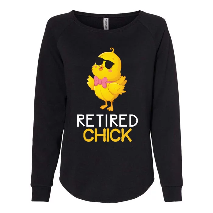 Women's Retirement Party Gift Cute Gift Retired Chick Gift Womens California Wash Sweatshirt