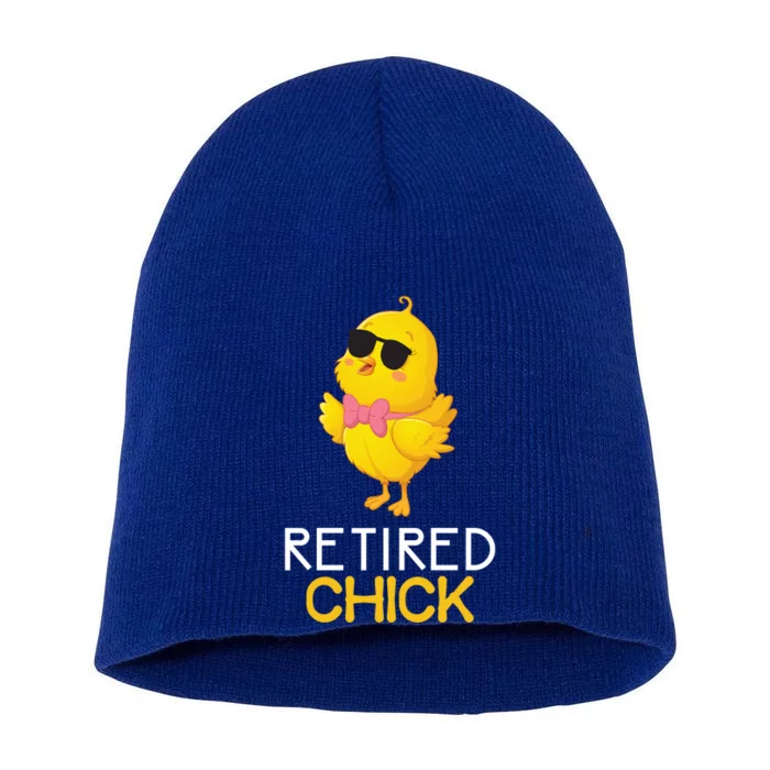 Women's Retirement Party Gift Cute Gift Retired Chick Gift Short Acrylic Beanie