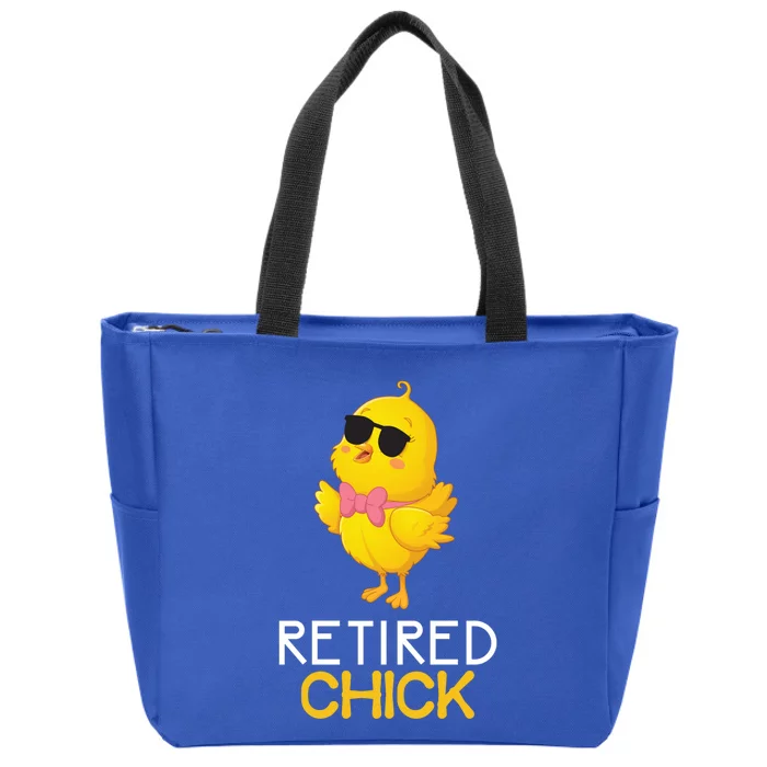 Women's Retirement Party Gift Cute Gift Retired Chick Gift Zip Tote Bag