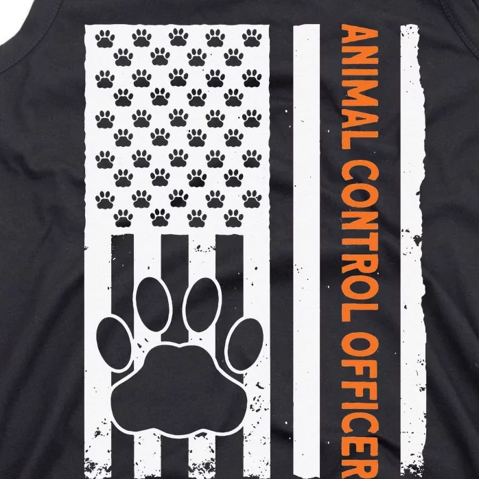 Wildlife Rescue Patrol Animal Control Rescue Officer US Flag Tank Top