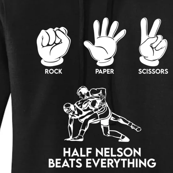 Wrestling Rock Paper Scissors USA Beats Everything Women's Pullover Hoodie