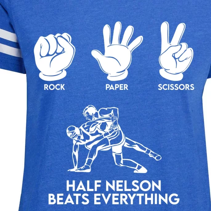 Wrestling Rock Paper Scissors USA Beats Everything Enza Ladies Jersey Football T-Shirt