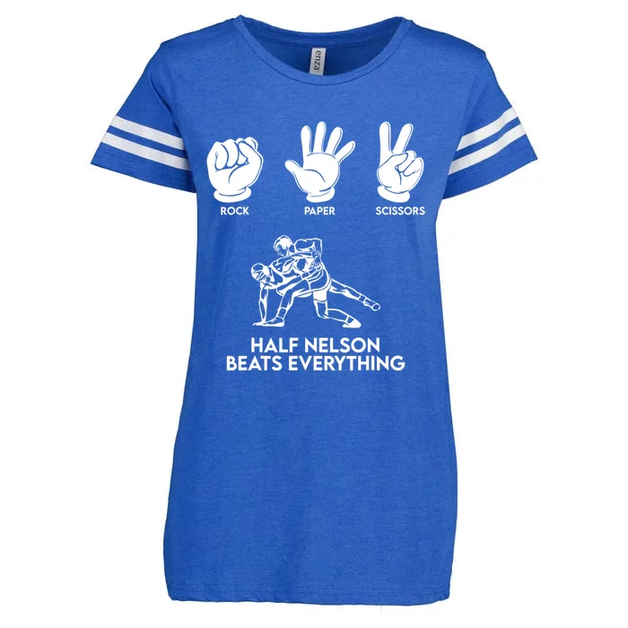 Wrestling Rock Paper Scissors USA Beats Everything Enza Ladies Jersey Football T-Shirt