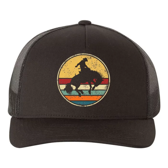 Western Riding Rodeo Horse Cowboy Retro Vintage Outfit Yupoong Adult 5-Panel Trucker Hat