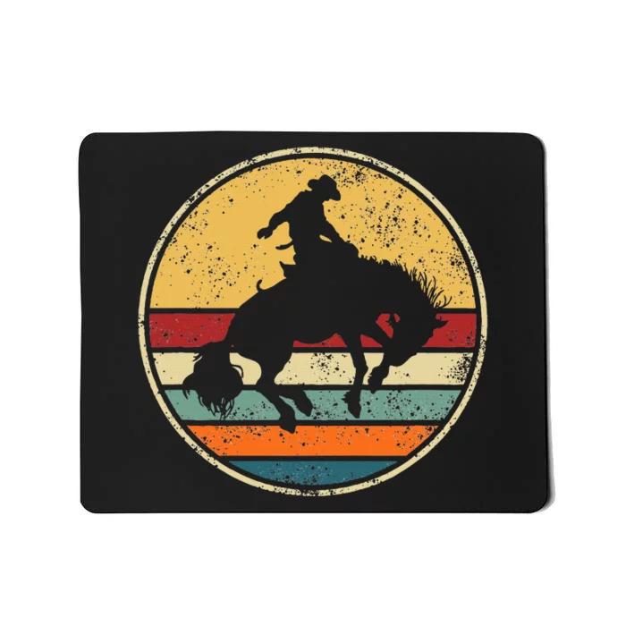 Western Riding Rodeo Horse Cowboy Retro Vintage Outfit Mousepad