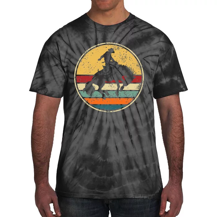 Western Riding Rodeo Horse Cowboy Retro Vintage Outfit Tie-Dye T-Shirt