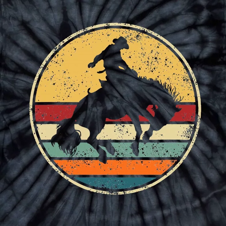 Western Riding Rodeo Horse Cowboy Retro Vintage Outfit Tie-Dye T-Shirt