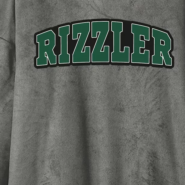 W Rizz Rizzler Funny Hooded Wearable Blanket