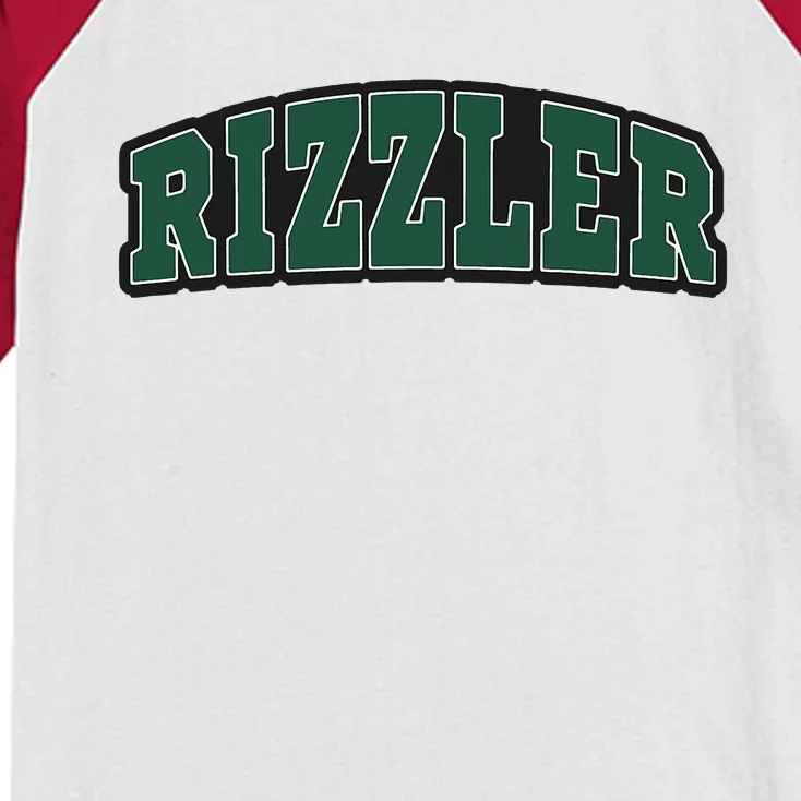 W Rizz Rizzler Funny Meme Kids Colorblock Raglan Jersey