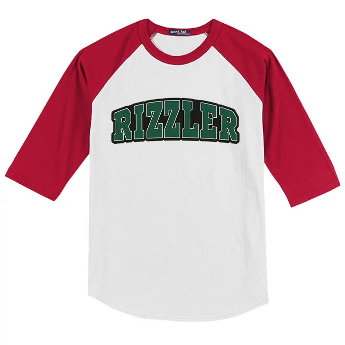 W Rizz Rizzler Funny Meme Kids Colorblock Raglan Jersey