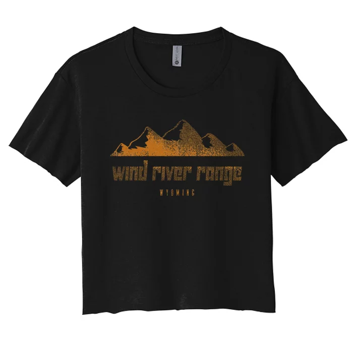 Wind River Range Mountains Wyoming Hiking Outdoors Vintage Women's Crop Top Tee