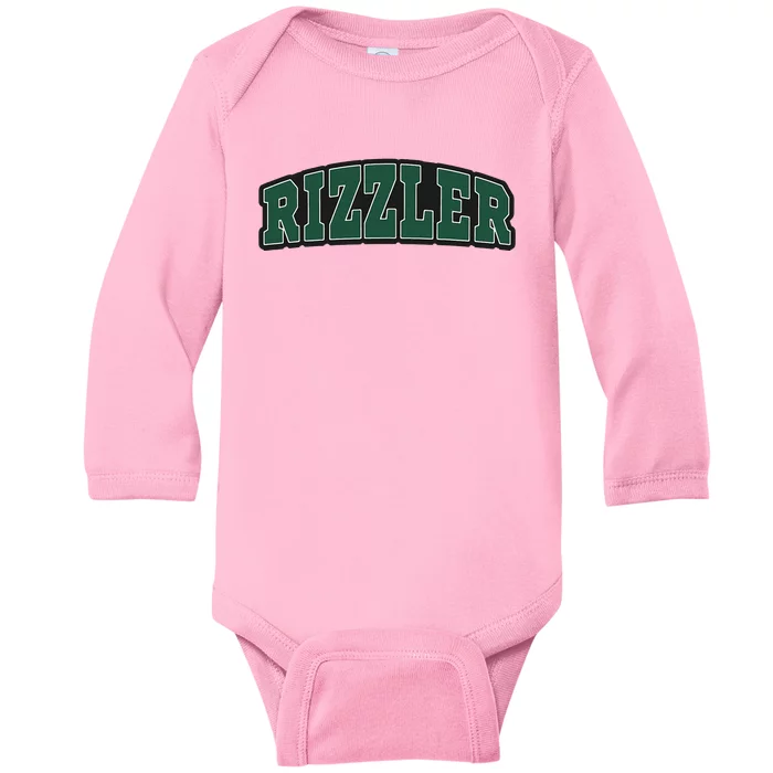 W Rizz Rizzler Funny Meme Quote Baby Long Sleeve Bodysuit