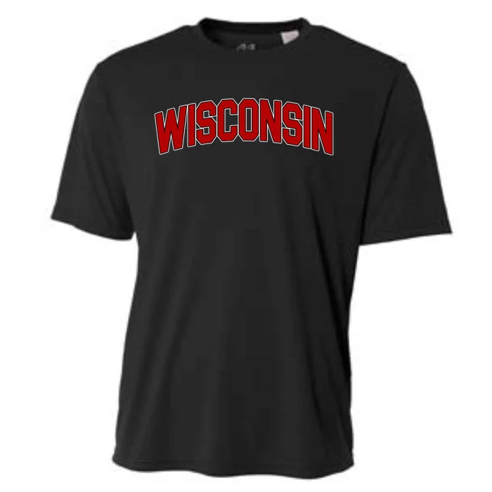 Wisconsin Retro State Cooling Performance Crew T-Shirt